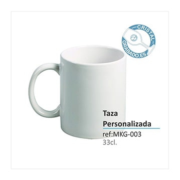 Taza blanca de cerámica para personalizar